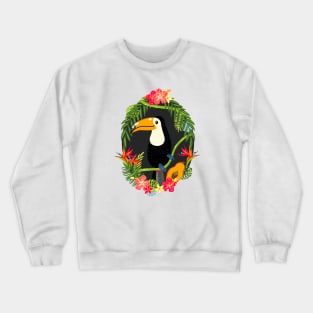 Toucan in the jungle Crewneck Sweatshirt